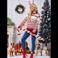 thumbnail image 4 of Suéteres Navideños Feos para Mujer, Lindos, Peludos y Divertidos, Suéter de Punto para Fiestas de Invierno y Fiestas Navideñas. Rojo S, 4 of 10