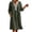 Army Green., variant on HBGVBA 3/4 Sleeve V Neck Dresses for Women Soft Lace Neck Loose Casual Midi Dress with Pockets