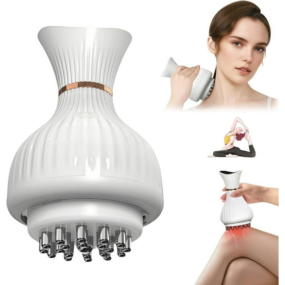 4 in 1 Leg Massager for Lymphatic Drainage,2025 New Hand Held Cleanse 4 in 1 Leg Massager for Edema,Rechargeable 19-Level Heating Vibration and Adjustable Speed.