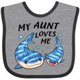 thumbnail image 3 of Inktastic My Aunt Loves Me- whale shark Boys or Girls Baby Bib, 3 of 4
