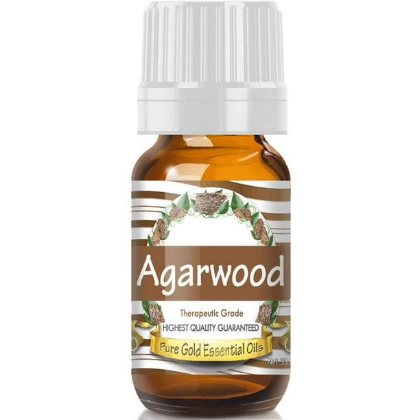 Pure Gold Agarwood Essential Oil, 100 Natural & Undiluted, 10ml