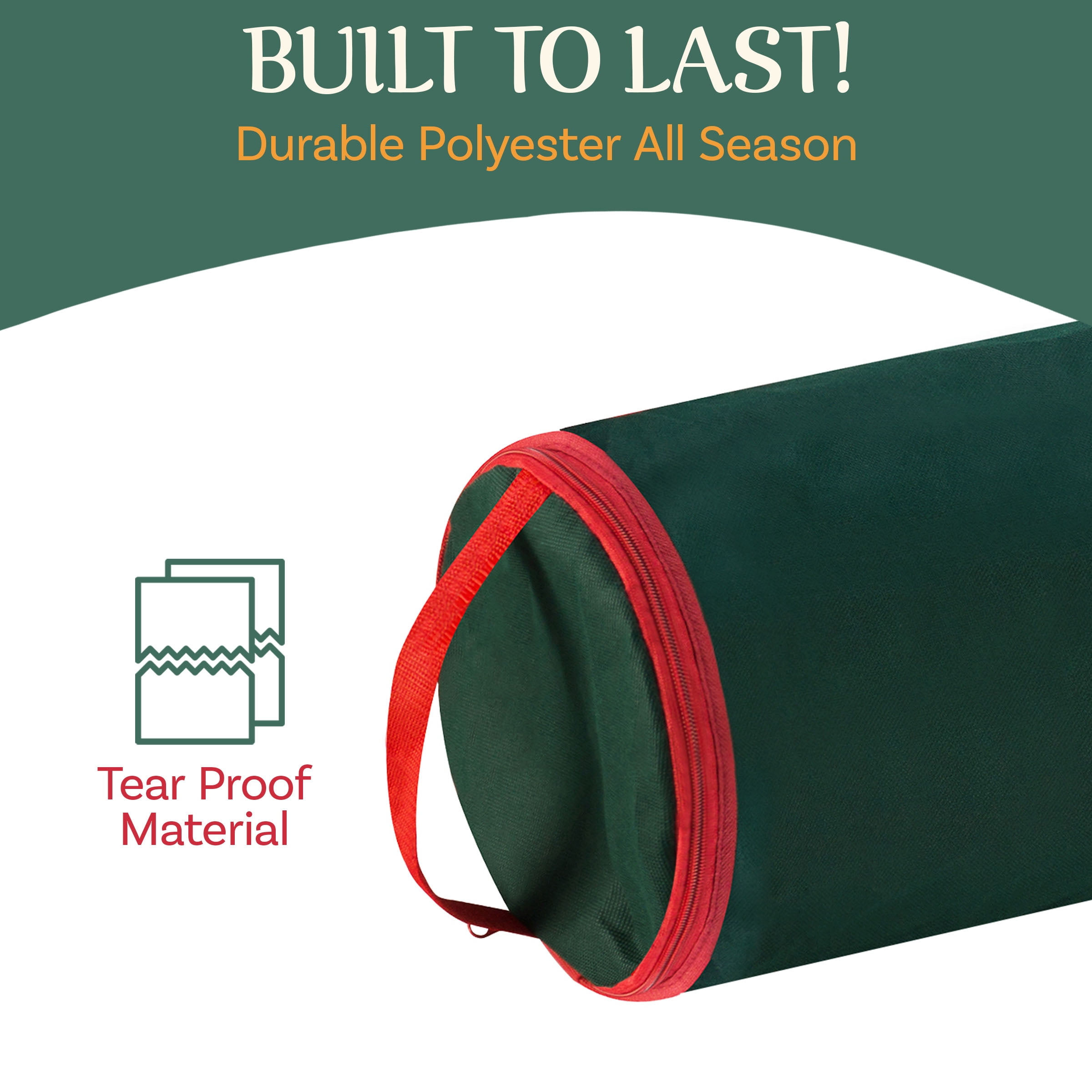 Elf Stor 2-Pack Gift Wrap 40.5 inch Wrapping Paper Storage Bag Green Stand-up