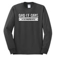 thumbnail image 2 of Wild Bobby, Outnumbered Dad with Girls Gift, Father's Day, Men Long Sleeve Shirt, Charcoal, XX-Large, 2 of 3
