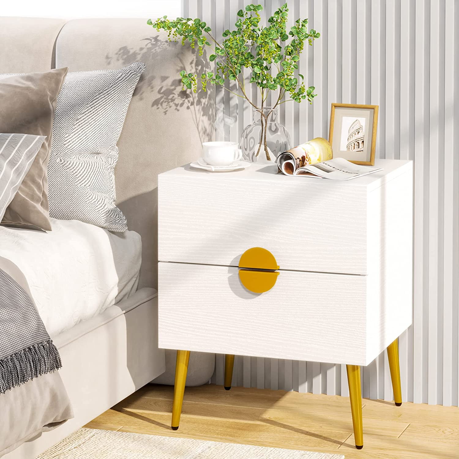Gold leg bedside sale table