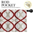 thumbnail image 6 of 2 Pack Valances Window Treatments Red and Gray Abstract LinesBlackout Drapes Adjustable Curtain Valances for Windows Living Room Kitchen Over Sink 18x52 Rod Pocket Valances, 6 of 6