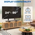 thumbnail image 2 of Universal Table Top TV Stand for 24-80 Inch LCD LED TVs, Height Adjustable Mount Stand up to 150 lbs, 2 of 7