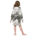 thumbnail image 7 of FORMRS Niños Bathrobe Unisex Hooded Robe Soft Plush Pajamas Sleepwear, Size 7-9T, Gray Hexagons, 7 of 7