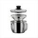 thumbnail image 1 of Separador de Grasa de Acero Inoxidable 1L/4 , Separador de Grasa para Salsa con Colador y Tapa de Vidrio, Vaso Separador de Aceite para Sopa, 1 of 9