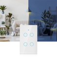 thumbnail image 1 of Pantalla Táctil WiFi, Círculo Para Interruptor Inteligente De 4 Vías Grupo De Interruptor único 4 Vías CA 95-250 V, 1 of 7