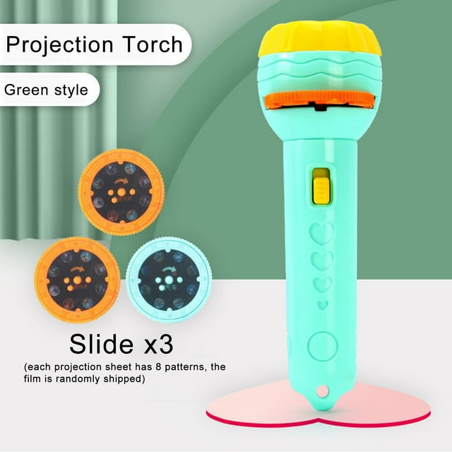 WREESH Children's Flashlight Toy Projection Flashlight Early Education Picture Dinosaur