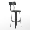 thumbnail image 2 of Emma + Oliver Black Dining Bar Stool with Wood Back/Seat and Black Powder-Coated Frame, 2 of 10