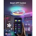 thumbnail image 5 of Lumary 20 Inch Low Profile Smart Ceiling Fan with Light RGBAI LED Flush Mount App and Remote Control Works with Alexa Google White, 5 of 10