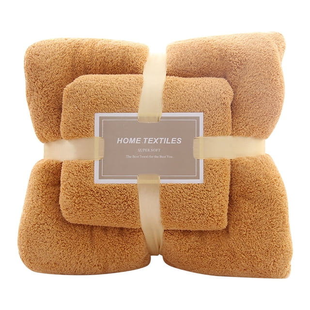 Gkeoshab Towel High Density Coral Fleece Towel And Bath Towel Two In One Set Soft And Absorbent Home & Garden