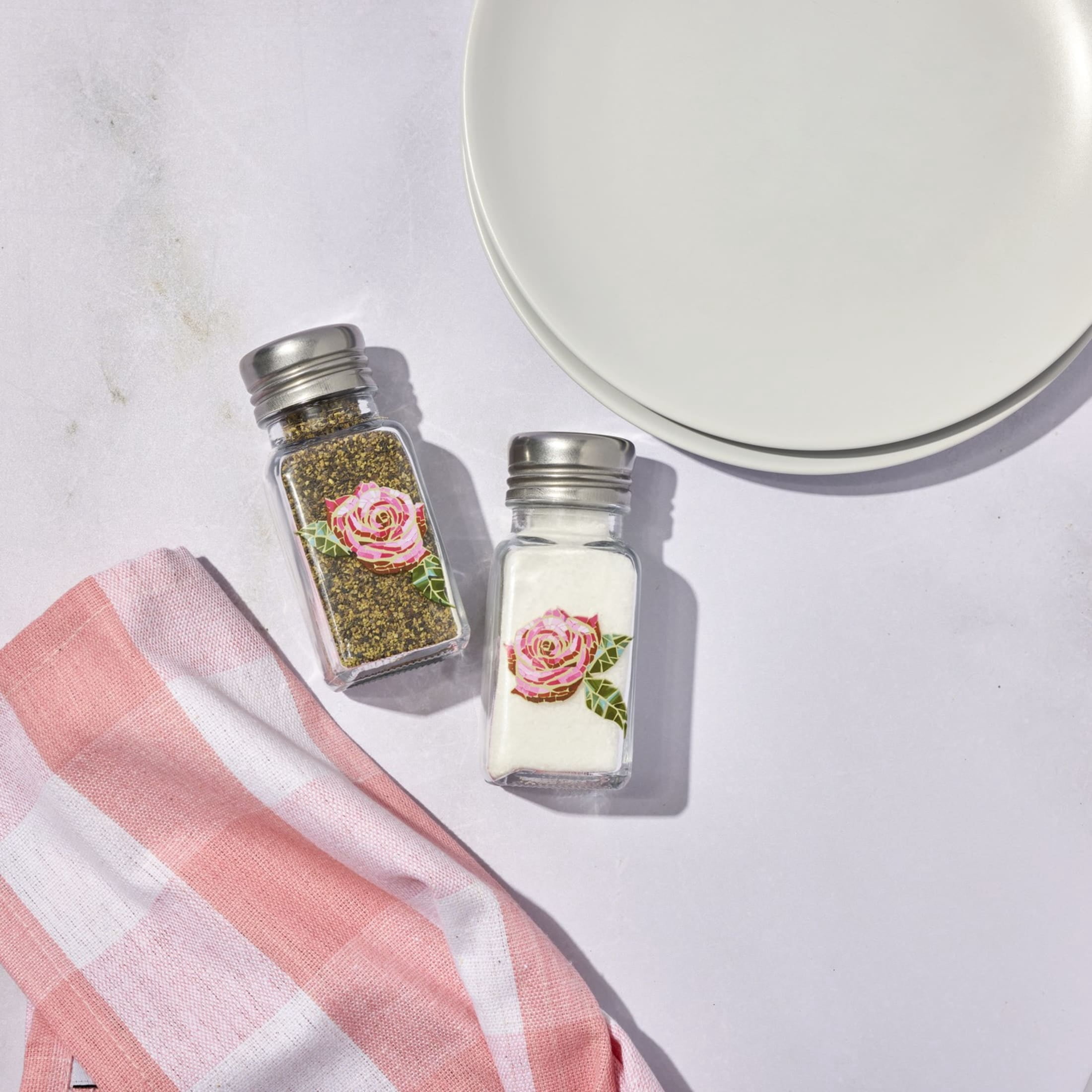 Dolly Parton Glass Blush Salt and Pepper Shakers