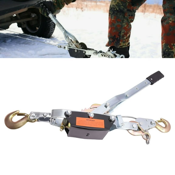 5Ton Hand Puller Heavy Duty Winch Pull Hoist Come Along Cable Lever 3 Hooks New