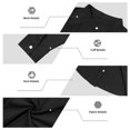 thumbnail image 5 of Awwp Men Set American Casual Summer Linen Men's Suit Loose Long Sleeved Short Pants And Shirt Set for Men Black L, 5 of 6