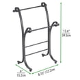 thumbnail image 3 of mDesign Freestanding Steel 2-Tier Countertop Hand Towel Holder - Black, 3 of 6