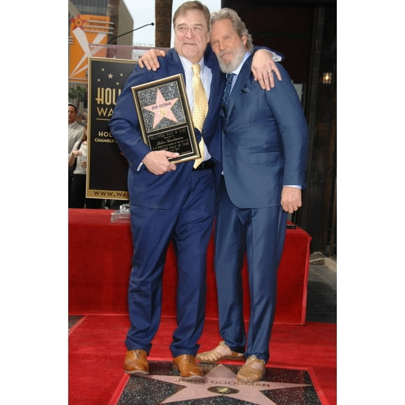 John Goodman Jeff Bridges At The Induction Ceremony For Star On The Hollywood Walk Of Fame For John Goodman Hollywood