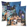 thumbnail image 1 of Fundas de almohada ABPHQTO Perros Toman foto 45x45 cm juego de 2, 1 of 2