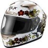 GLX DOT Women's Whisper Full Face Motorcycle Helmet, White, S