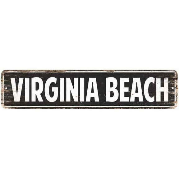 VIRGINIA BEACH Gift Cities Metal Signs Home Decor Gift 4x18 204180004043
