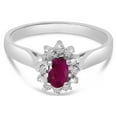 thumbnail image 6 of 10k White Gold Oval Ruby And Diamond Ring, 6 of 6