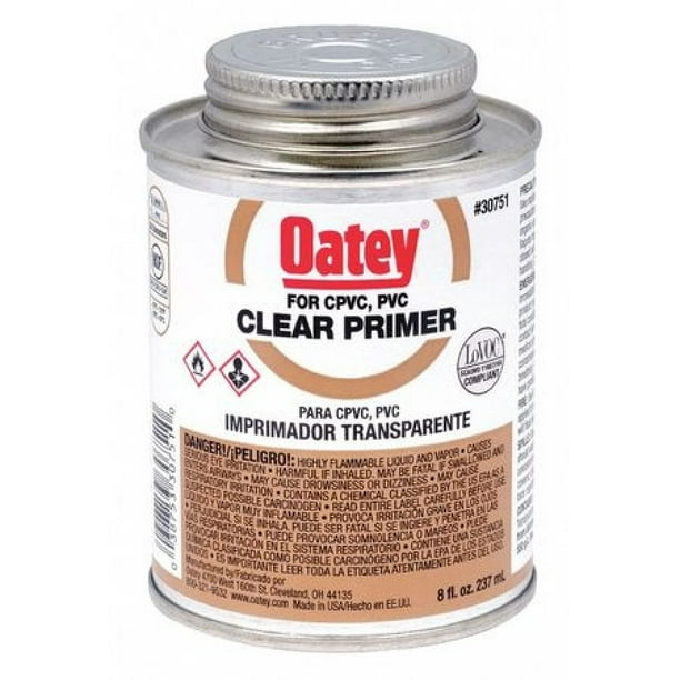 OATEY 30751 PVC Primer,Clear,8 oz.