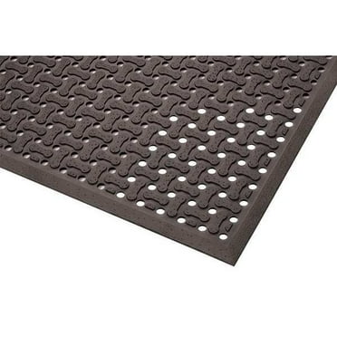 Notrax Reversibl Drainage Mat,Black,4 ft.x6 ft. T18S0046BL
