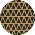 thumbnail image 1 of Ahgly Company Indoor Round Patterned Bronze Brown Area Rugs, 3' Round, 1 of 1