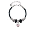 thumbnail image 2 of Delight Jewelry Silvertone Mini Butterfly with Pink Wings & Crystals Sister Celtic Knot Leather Bead Bracelet, 7"+2" Extender, 2 of 4