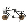 thumbnail image 5 of 17" x 10" Black Metal Bike Sculpture with Wood Wheels, by DecMode, 5 of 7