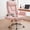 White, variant on Genpo Cross Legged Office Chair, Criss Cross Desk Chair with Wheels, White Teddy Fleece Big and Tall Reclining Office Chair 500lbs with Foot Rest, Reversible Armrests & Wide Seat