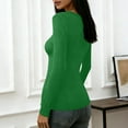 thumbnail image 6 of Women's Casual Fall Solid Color Long Sleeve Round Neck Blouse Shirt Top Loose Fit Tunic Pullover Soft Plain Tops for Business Casual Work Office Vacation Travel Outfits Fashion Essential Gift for Wom, 6 of 8