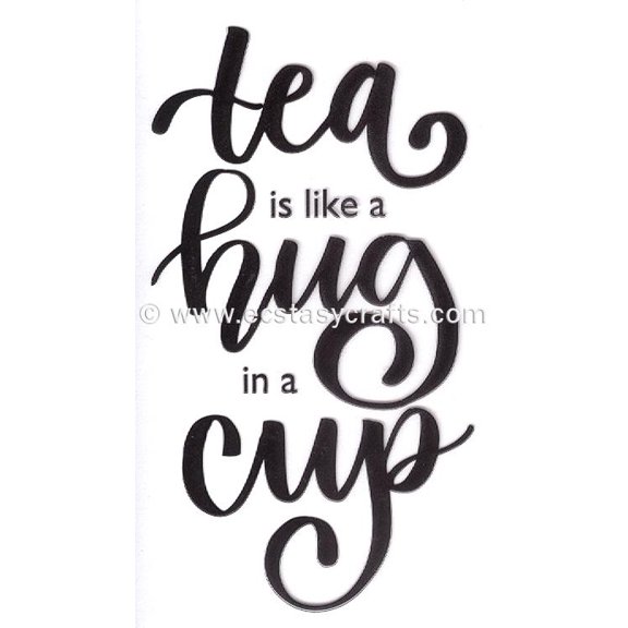 Marianne Design: Clear Stamp - Quote - Tea Is Like A Hug In A Cup