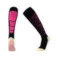thumbnail image 4 of Calcetines de fútbol hasta la rodilla, suaves y transpirables, para deportes atléticos. Negro y rosa, 4 of 9