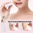 thumbnail image 5 of Riousery Women Eyebrow Facial Trimmer Washable Compact Small Electric Hair Remover Trimmer for Lip Armpit Leg White, 5 of 9