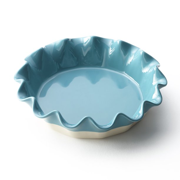 Stoneware Pie Plate with Ruffled Edge Baking Dish for Pastries