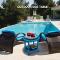 thumbnail image 2 of Nalone HDPE Adirondack Outdoor Side Table, Outdoor Coffee Table Double Layer With Shelf All Weather Use Patio Deck Table, Outside Coffee Side End Table, Navy Blue, 2 of 7