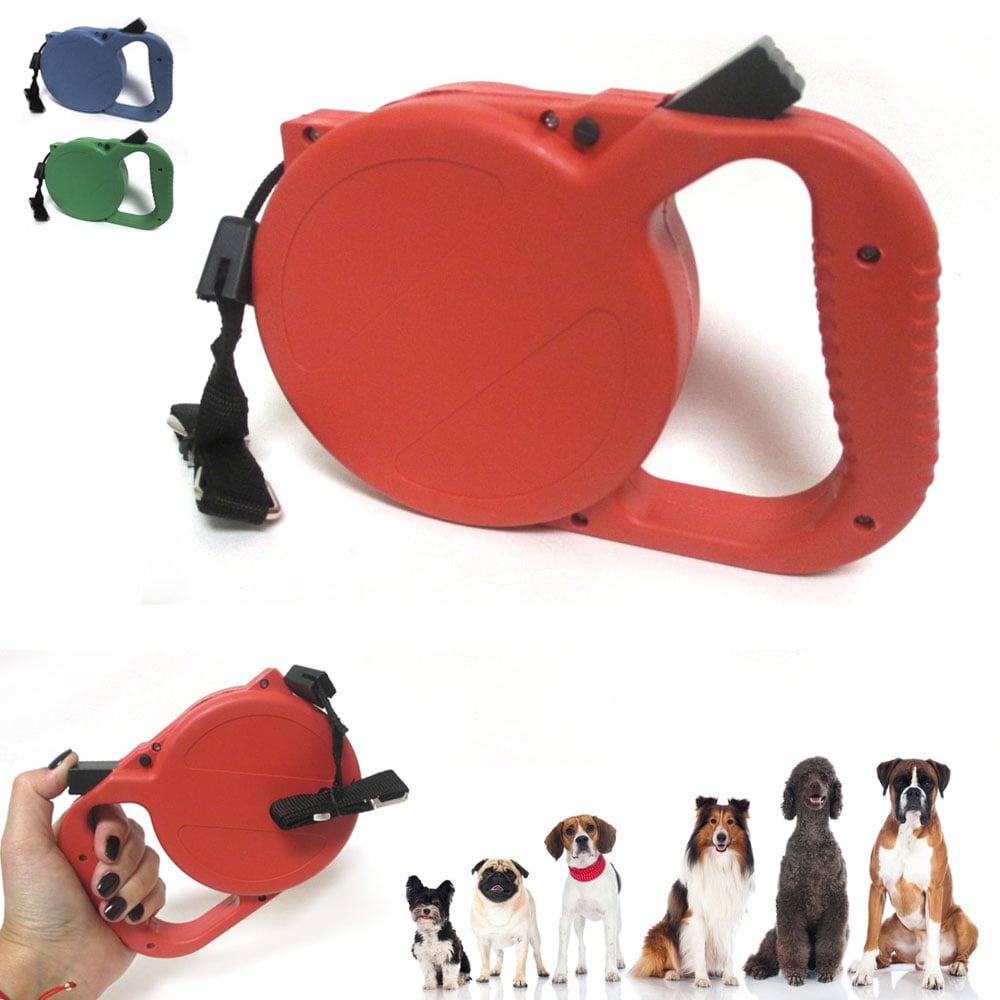 25 FT AUTO RETRACTABLE DOG LEASH WITH STOP LOCK LEADS DOGS UP TO 45 LBS
