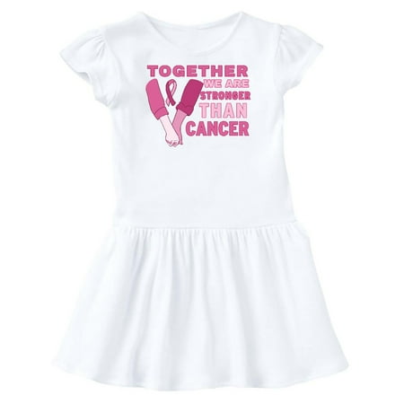

Inktastic Together We Are Stronger Than Cancer with Hands and Ribbon Gift Toddler Girl Dress