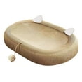 thumbnail image 1 of Rascador de Sisal para gatos, almohadilla rascadora para gatos de interior, juguetes de entrenamiento, cama ovalada para rascar gatos, para jugar con Trenzado de sisal, 1 of 8