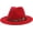 Red, variant on Womens Felt Fedora Hat Classic Wide Brim Panama Hat with Leopard Belt Buckle (Red)