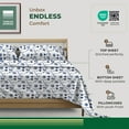 thumbnail image 7 of THREAD SPREAD 100% Organic Cotton California King Sheets - Percale Weave Cotton Sheets (4 PC, Floral Blue), Soft Cooling Hotel Printed Sheet Set, 7 of 7