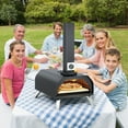 thumbnail image 3 of KingChii Wood Fired Pizza Oven Tabletop Wood Pellet Pizza Stove with 11” Pizza Stone Ideal for Outdoor Backyard Camping Picnics, 3 of 8