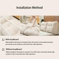 thumbnail image 6 of Back cushion bed, bed headboard cushion, comfortable reading cushion, headboard padded bed backrest, dustproof thick back cushion reading cushion, removable, washable, 6 of 8