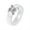 White, variant on Women's Stainless Steel 6MM Double X Cubic Zirconia Inlay Mosaic Ceramic Wedding Ring Band Crystal Charming Jewelry White Size 7