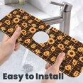 thumbnail image 6 of Pofeuu Brown Plaid Sunflower Print Splash Guard for Sink Faucet Sink Gadgets-Splash Guard Behind Faucet Drip Catcher for Kitchen, Bathroom,Sink Mat, 6 of 7