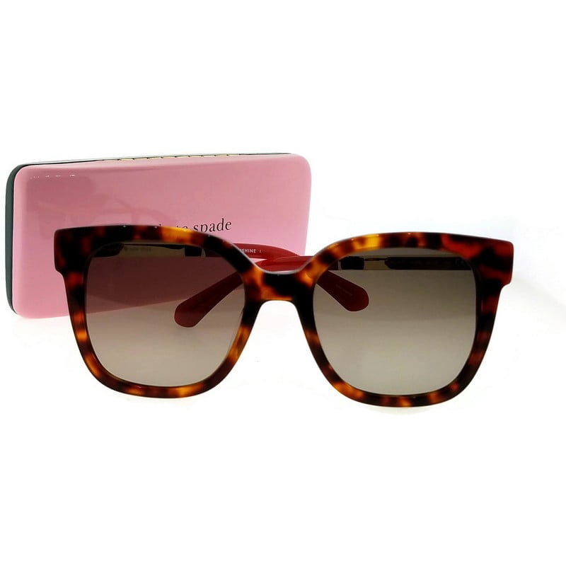 Kate Spade New York Caelyn Large Square Acetate Sunglasses, Havana