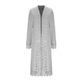 thumbnail image 2 of UJNDER Womens Coats and Jackets Elegant Plus Size Long Open Front Cardigan Lightweight Breezy Lace Cover Up Knitted Grey M, 2 of 3