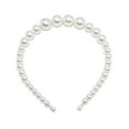 thumbnail image 1 of Exquise Bandeau Perle Réglable Résistant à l'Usure Universelle Chic Accessoires de Coiffure Cadeaux de Jour Valentines Diadème pour les Femmes 18mm, 4 Grosses Perles, 1 of 7